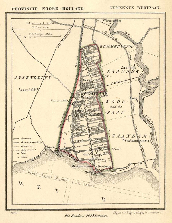 map communityplan Gemeente Westzaan by Kuyper (Kuijper)