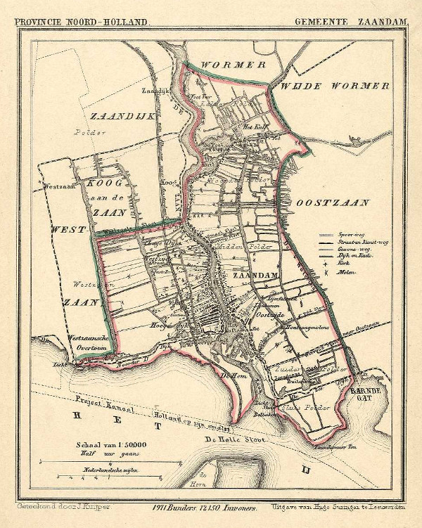 map communityplan Gemeente Zaandam by Kuyper (Kuijper)