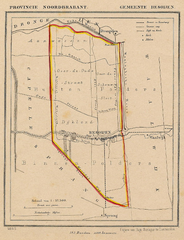 map communityplan Gemeente Besoijen by Kuyper (Kuijper)