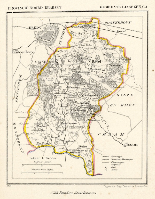 map communityplan Gemeente Ginneken c.a. by Kuyper (Kuijper)