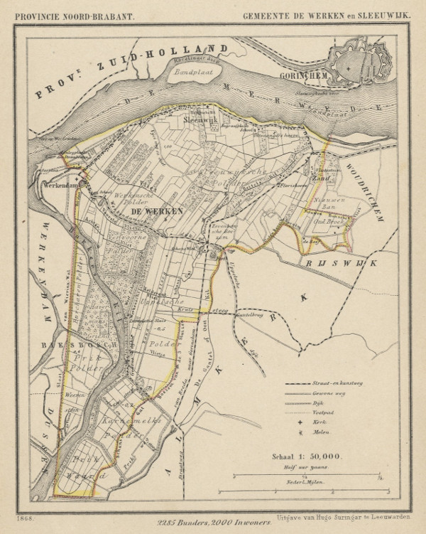 map communityplan Gemeente De Werken en Sleeuwijk by Kuyper (Kuijper)