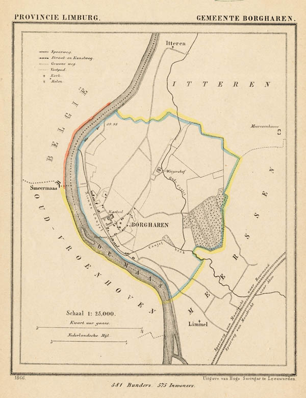 map communityplan Gemeente Borgharen by Kuyper (Kuijper)