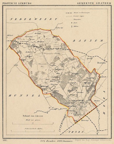 map communityplan Gemeente Grathem by Kuyper (Kuijper)