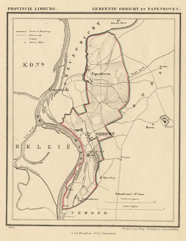 map communityplan Gemeente Obbicht en Papenhoven by Kuyper (Kuijper)