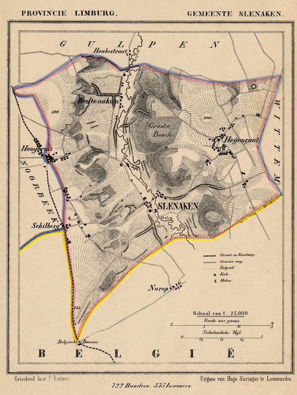 map communityplan Gemeente Slenaken by Jacob Kuyper (Kuijper)