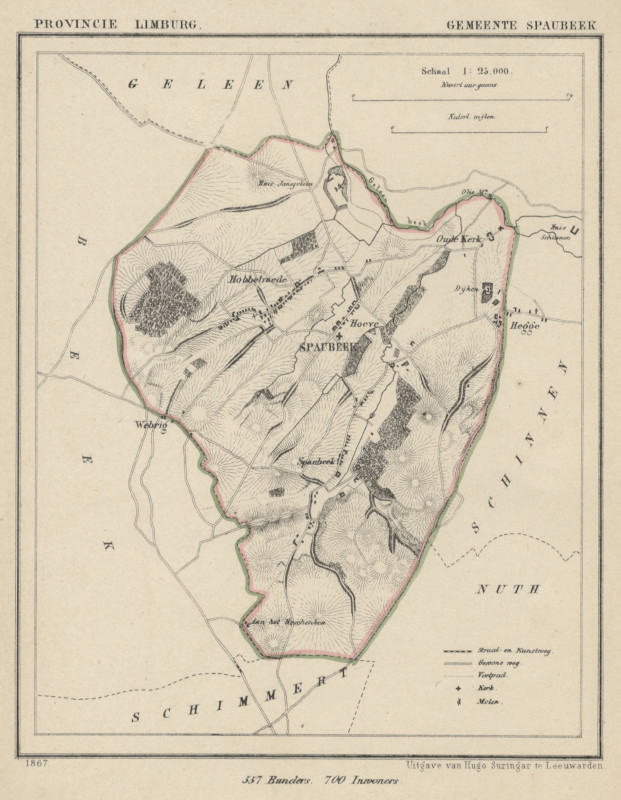 map communityplan Gemeente Spaubeek by Jacob Kuyper (Kuijper)