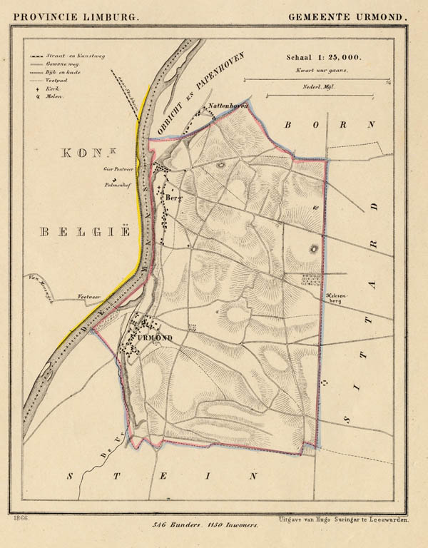 map communityplan Gemeente Urmond by Jan Kuijper