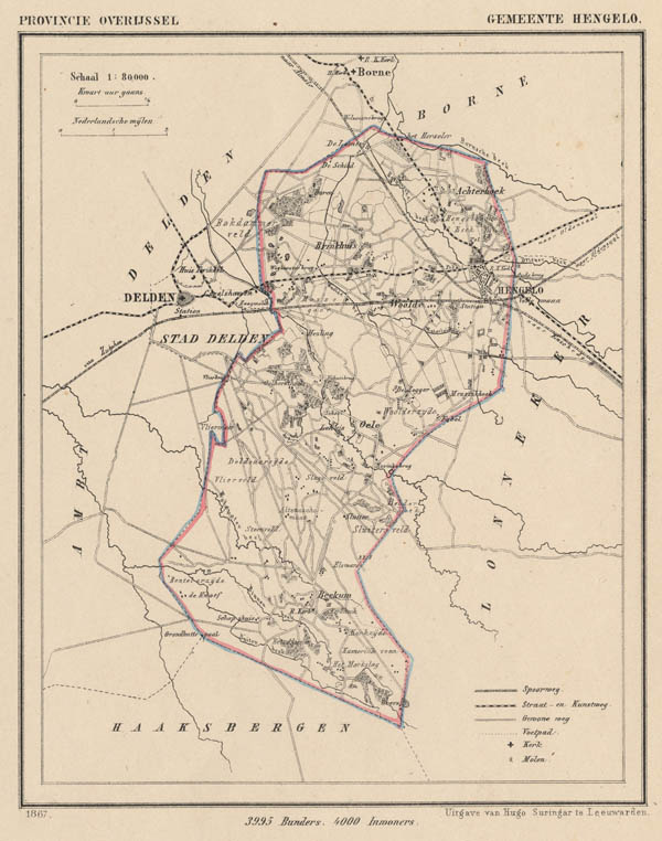 map communityplan Gemeente Hengelo by Jacob Kuyper (Kuijper)