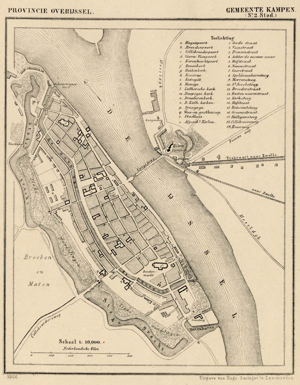 map communityplan Gemeente Kampen-stad by Jacob Kuyper (Kuijper)