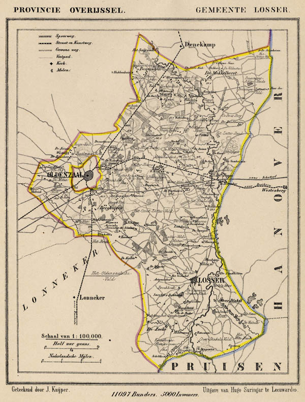 map communityplan Gemeente Losser by Jacob Kuyper (Kuijper)