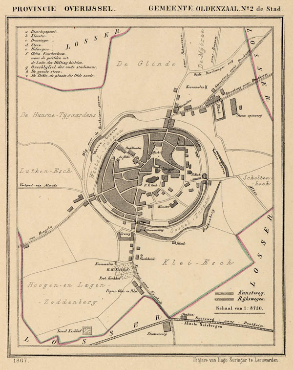 map communityplan Gemeente Oldenzaal-stad by Jacob Kuyper (Kuijper)