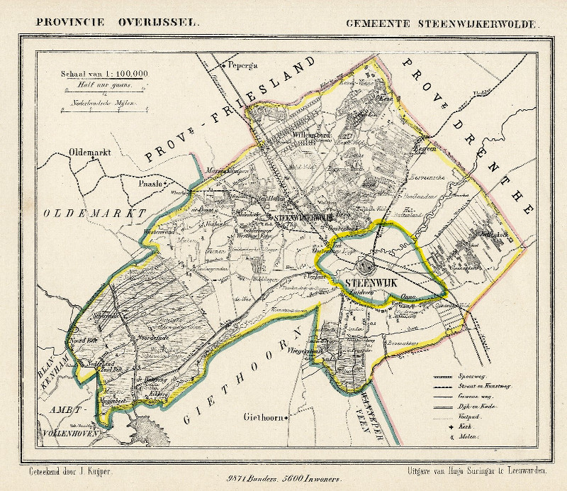 Gemeente Steenwijkerwolde by Jacob Kuyper (Kuijper)