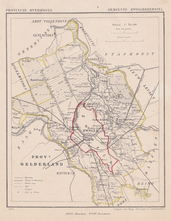 map communityplan Gemeente Zwollerkerspel by Jacob Kuyper (Kuijper)