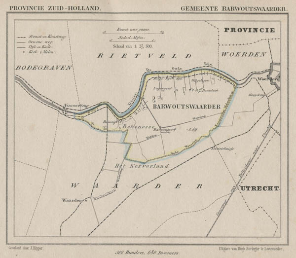 map communityplan Gemeente Barwoutswaarder by Kuyper (Kuijper)