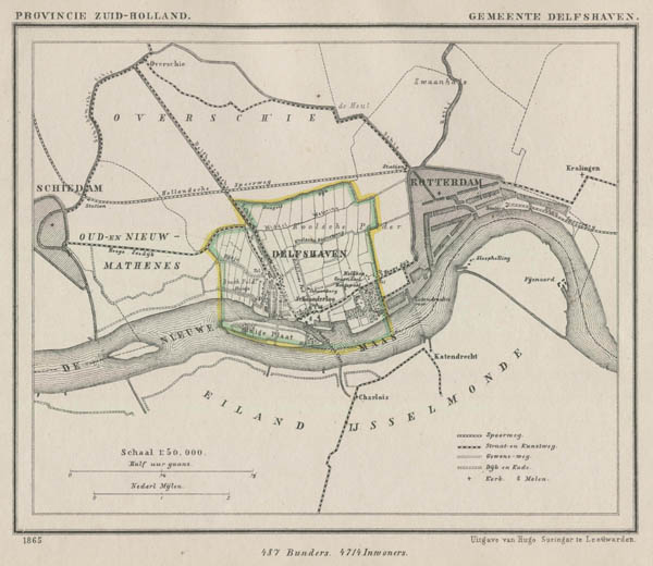 map communityplan Gemeente Delfshaven - centrum Rotterdam by Kuyper (Kuijper)