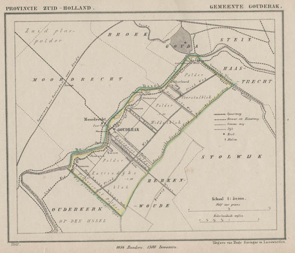 map communityplan Gemeente Gouderak by Kuyper (Kuijper)