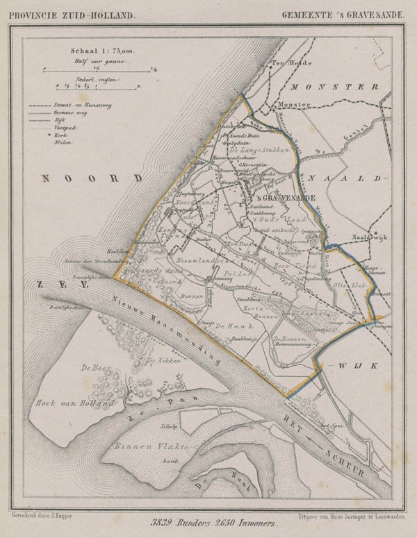 map communityplan Gemeente ´s Gravesande by Kuyper (Kuijper)