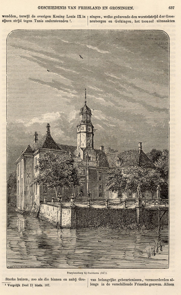 view Fraeylemaborg bij Slochteren (1870) by Witkamp, P.H.