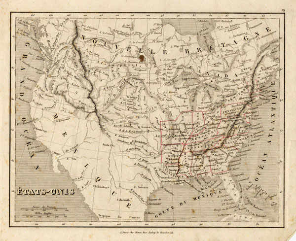 map Etats-Unis by Binet