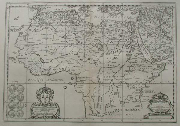 map Africa Antiqua by Papierformaat is 66 X 54 cm