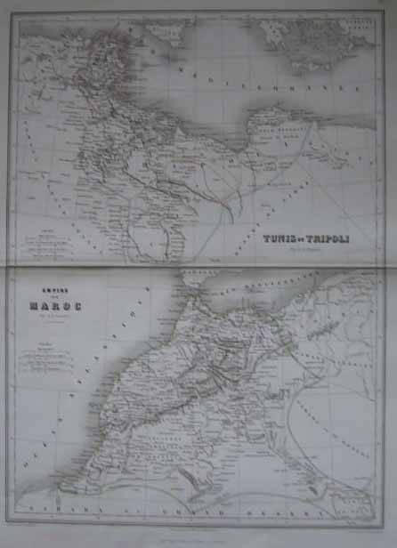 map Tunis et Tripoli et Maroc by Sengteller, A.T. Chartier, Isid Dalmont