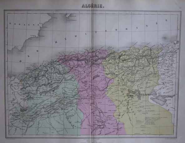 map Algérie by Sengteller, A.T. Chartier, Isid Dalmont