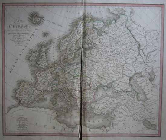 map Carte de l´Europe by Dufour