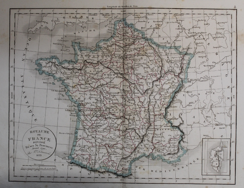 Royaume de France divise en ses 32 Provinces avant 1790 by Félix Delamarche