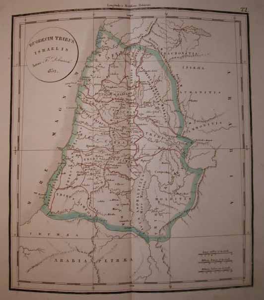 map Duodecim Tribus Israelis by Félix Delamarche