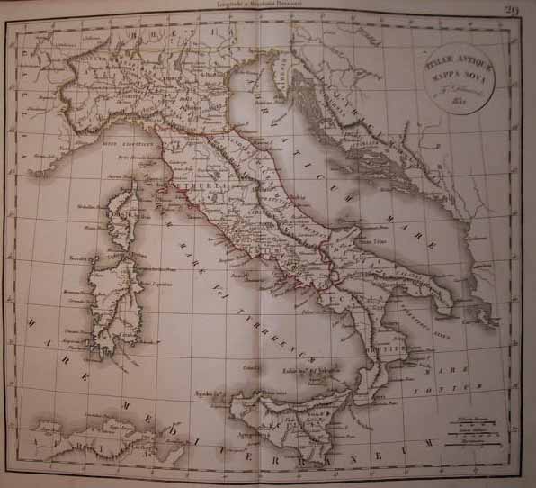 map Italiae Antiquae by Félix Delamarche
