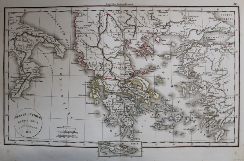Graeciae Antiquae, Mappa Nova  by Félix Delamarche