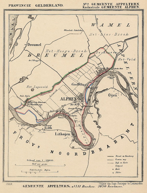 map communityplan Appeltern (kad gem Alphen) by Jacob Kuyper (Kuijper)