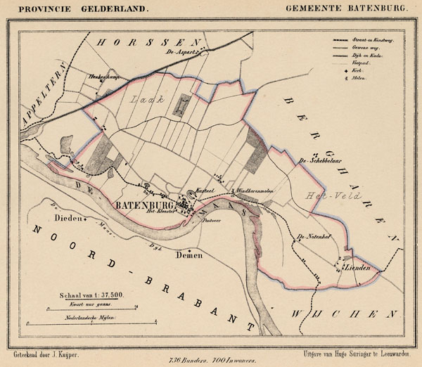 map communityplan Batenburg by Kuyper (Kuijper)