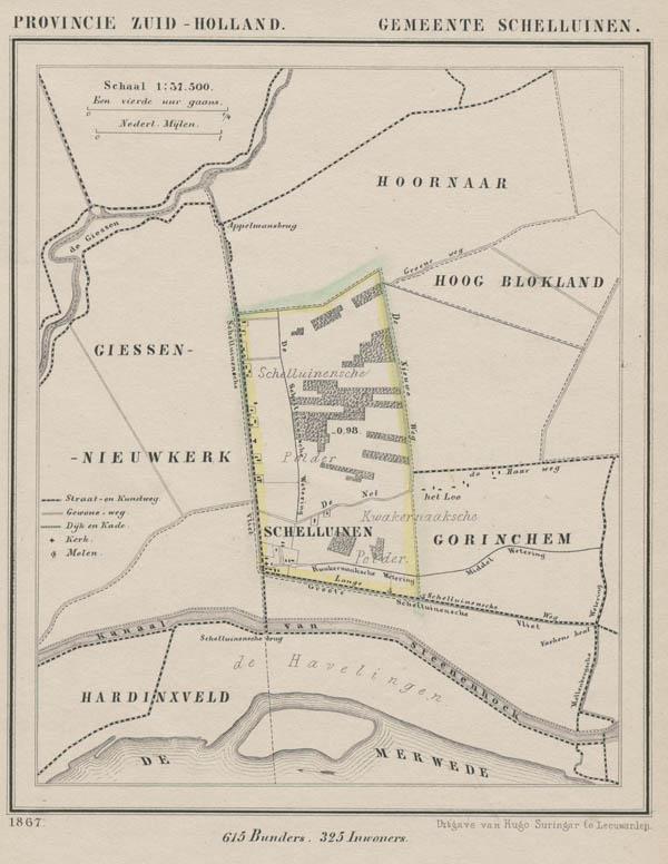 map communityplan Gemeente Schelluinen by Kuyper (Kuijper)