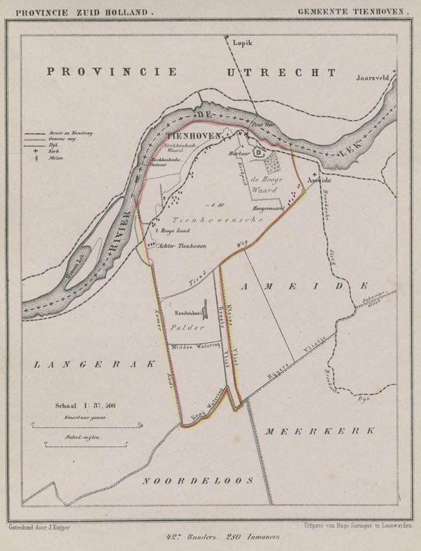 map communityplan Gemeente Tienhoven by Kuyper (Kuijper)