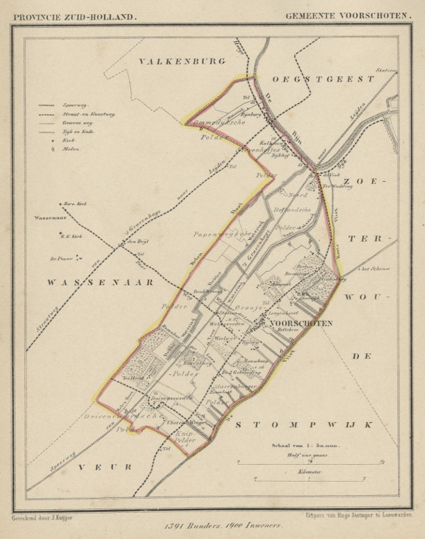 map communityplan Gemeente Voorschoten by Kuyper (Kuijper)