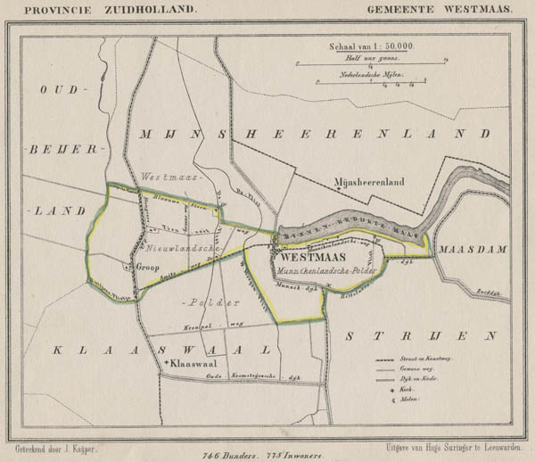 map communityplan Gemeente Westmaas by Kuyper (Kuijper)