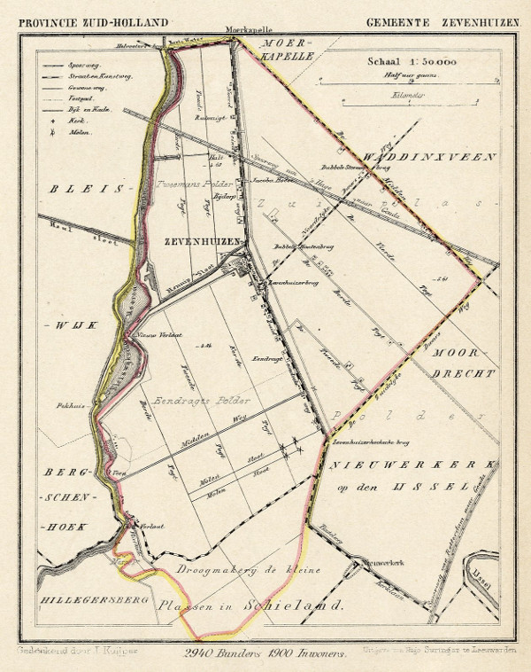 map communityplan Gemeente Zevenhuizen by Kuyper (Kuijper)