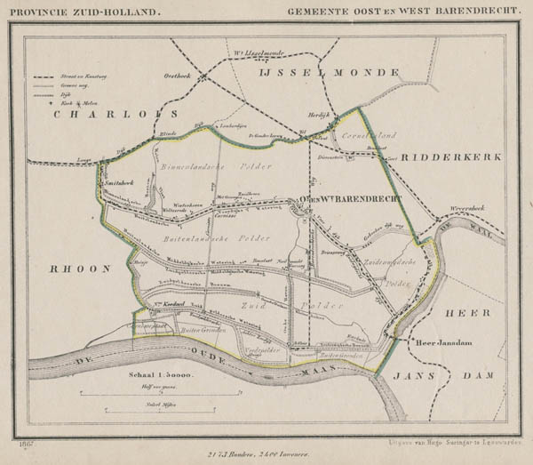 map communityplan Gemeente Oost en West Barendrecht by Kuyper (Kuijper)