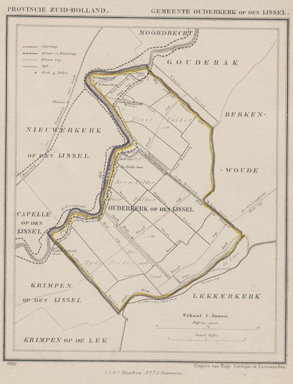 map communityplan Gemeente Ouderkerk op den IJssel (Ouderkerk aan den IJssel) by Kuyper (Kuijper)