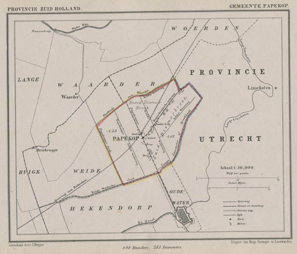 map communityplan Gemeente Papekop by Kuyper (Kuijper)