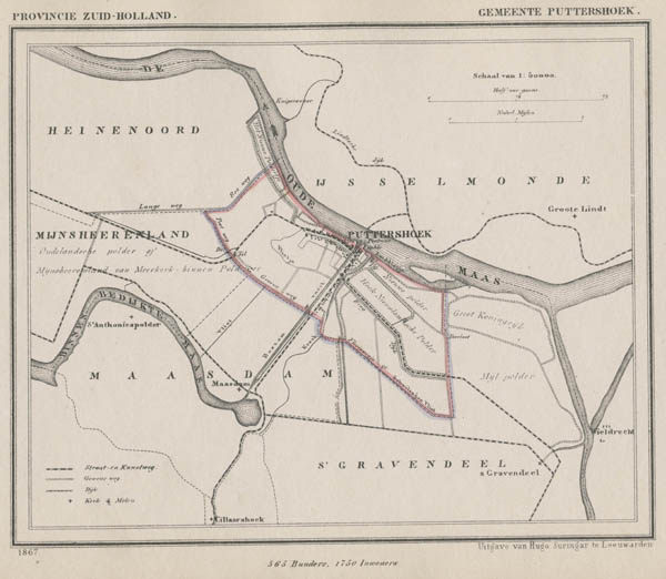 map communityplan Gemeente Puttershoek by Kuyper (Kuijper)