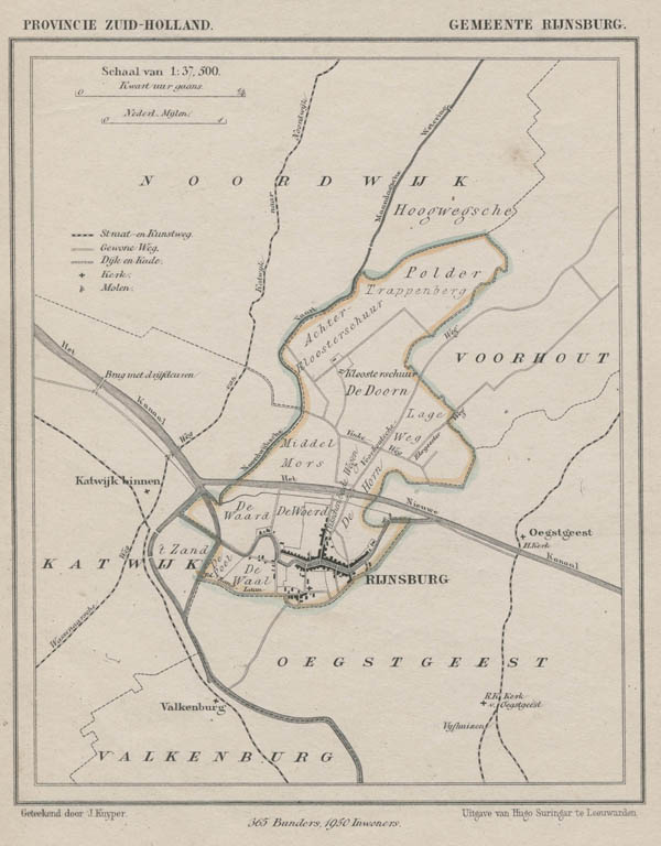 map communityplan Gemeente Rijnsburg by Kuyper (Kuijper)