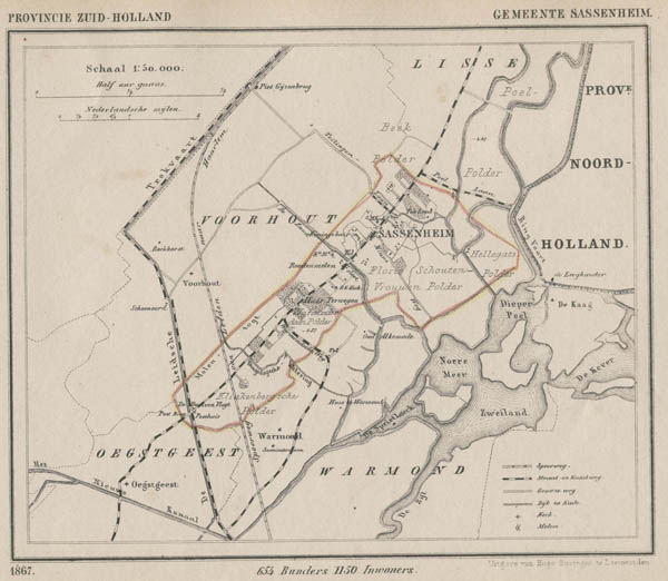 map communityplan Gemeente Sassenheim by Kuyper (Kuijper)