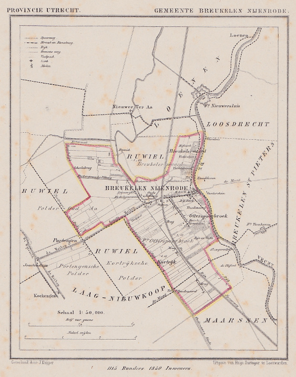 map communityplan Gemeente Breukelen Nijenrode by Kuyper (Kuijper)