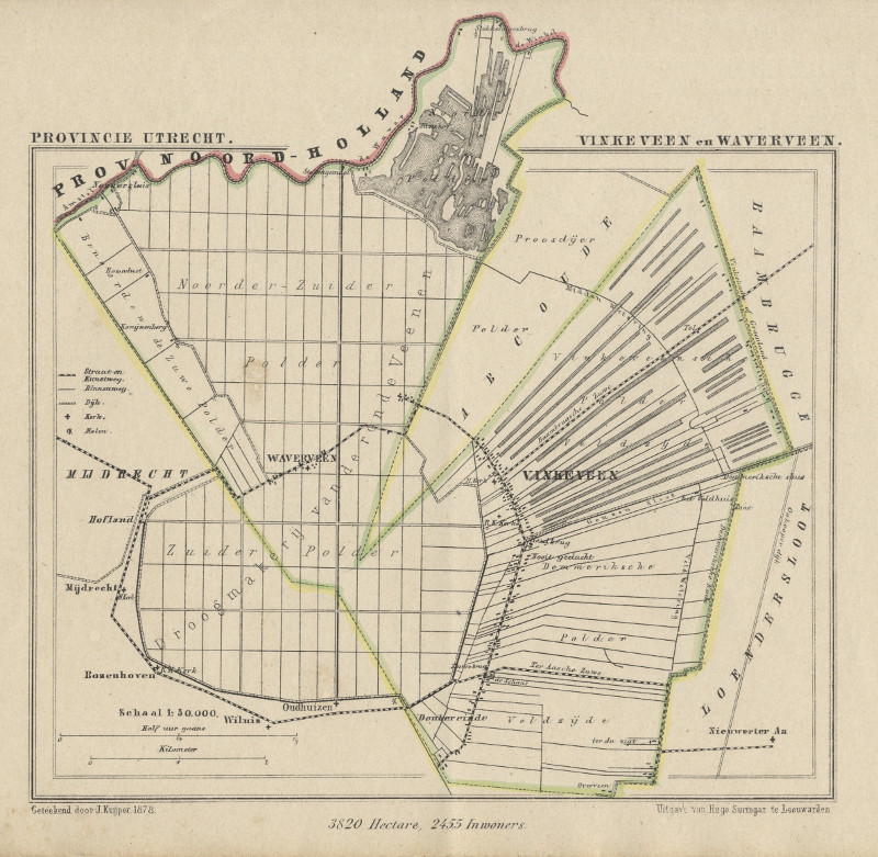 gemeente Vinkeveen en Waverveen by Kuyper (Kuijper)