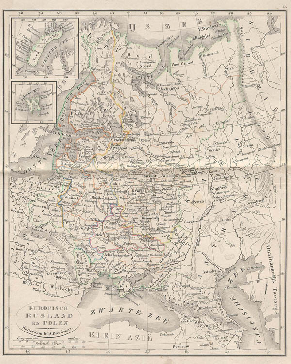 map Europisch  Rusland en Polen by A. Baedeker