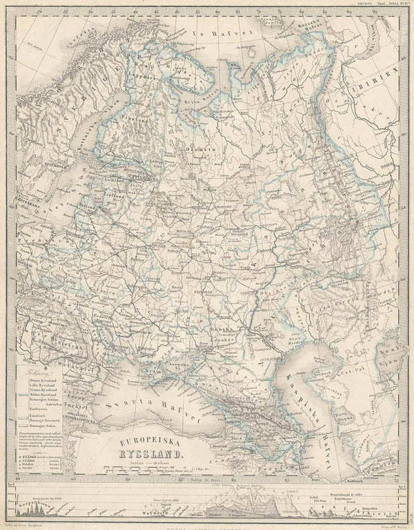 map Europeiska Ryssland. by Stieler