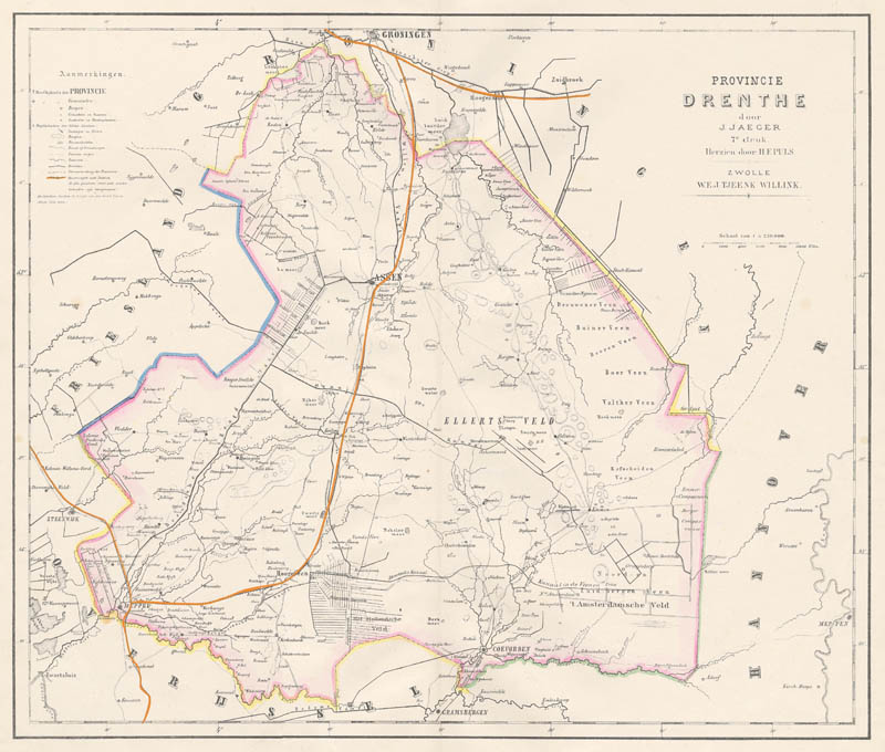 Kaart van de Provincie Drenthe . by Puls