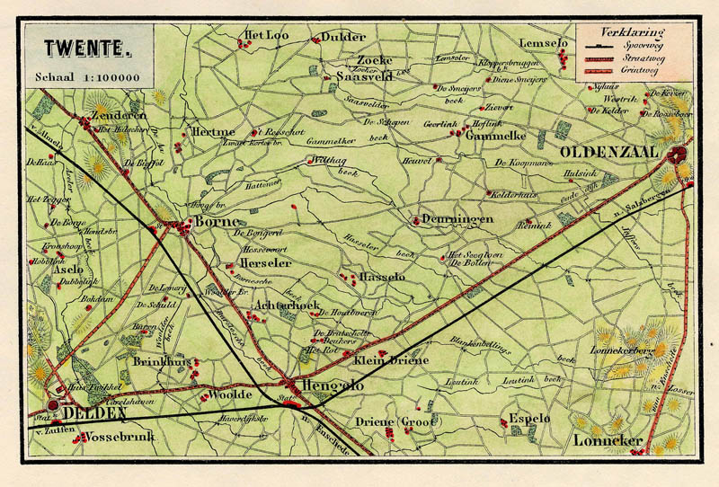 Kaart van Twente by Craandijk